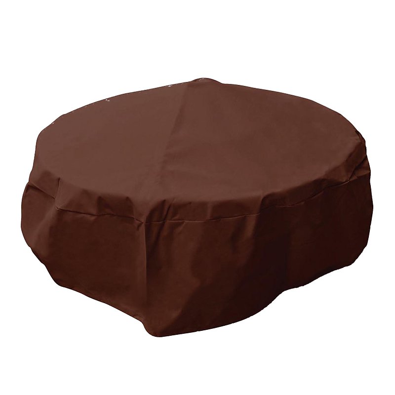 Mr Bar-B-Q 07844BBGD Firepit Cover, 38 in L, 38 in W, Elastic, Dark Brown