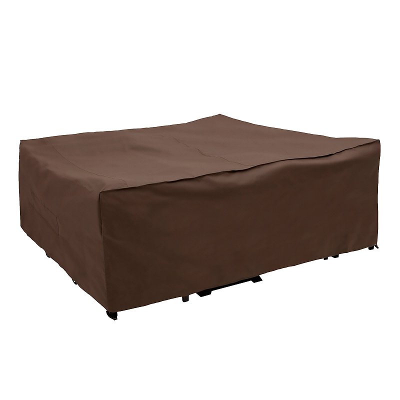 Mr Bar-B-Q 07843BB Premium Patio Cover, 120 in L, 90 in W, 40 in H, Polyethylene, Brown