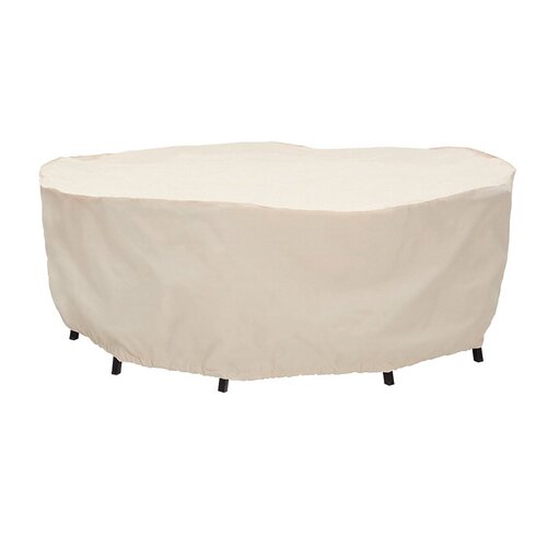 Mr Bar-B-Q 07838BB Patio Table and Chair Dining Set Cover,Taupe, Round