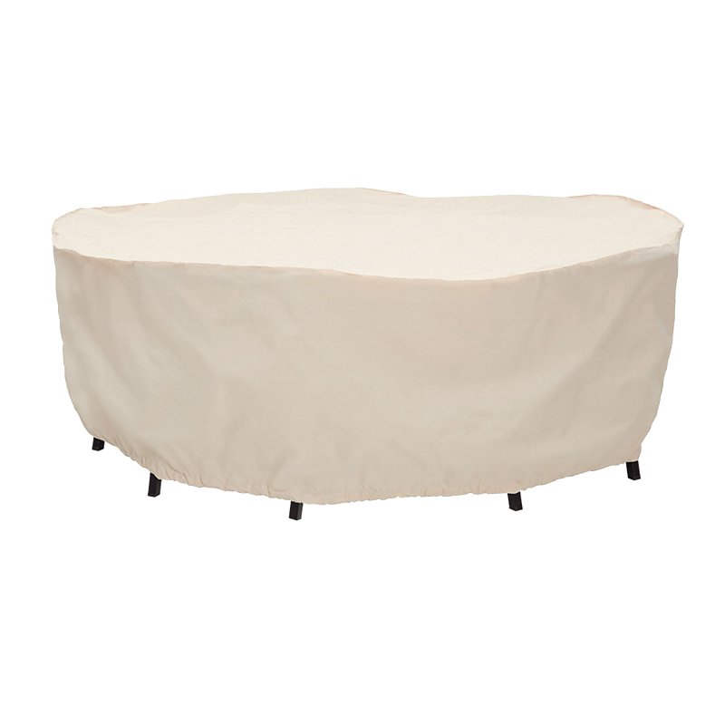 Mr Bar-B-Q 07838BB Patio Table and Chair Dining Set Cover,Taupe, Round