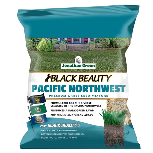 JONATHAN GREEN & SONS, INC. 10366 Black Beauty Pacific Northwest Series Premium Grass Seed Mix, 7 lb Bag