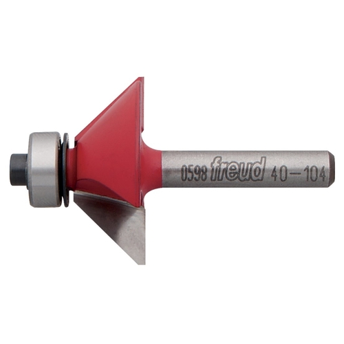 Router Bit 1-11/32" D X 1-11/32" R X 2-3/16" L Carbide Chamfer Red