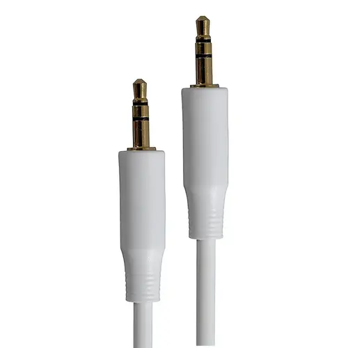 CAH748Z Audio Cable, Plug, Plug, White Sheath