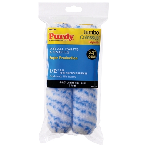 Purdy 140626033 Jumbo Mini Paint Roller Cover, Colossus, 6-1/2 x 1/2-In