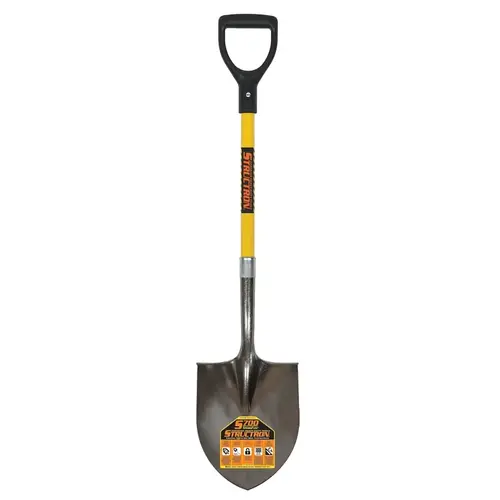 Shovel S700 SpringFlex Steel Round Fiberglass Handle Yellow