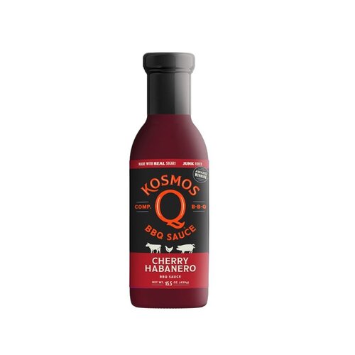 Kosmos Q KOS-CHRRY-HAB BBQ Sauce, Cherry Habanero, 15.5 oz Bottle