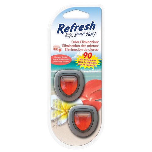 Refresh 09136Z-XCP4 Car Air Freshener Diffusers, Hawaiian Sunrise Scent - pack of 4 Pairs
