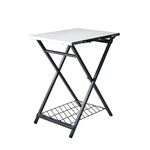 Grill Table Stainless Steel 35.43" H X 27.56" W X 22.64" L Black/Silver