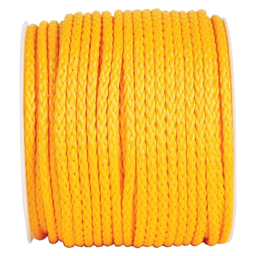 Rope 5/16" D X 600 ft. L Yellow Hollow Braided Poly Yellow - pack of 600