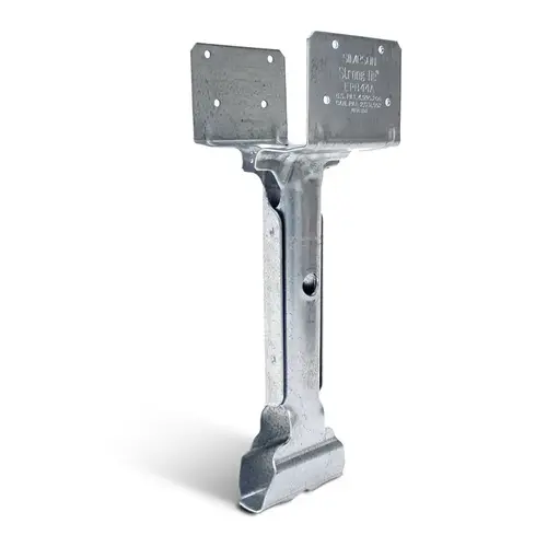 Elevated Post, Galvanized Steel, 14 Gauge, 4 x 4-In.