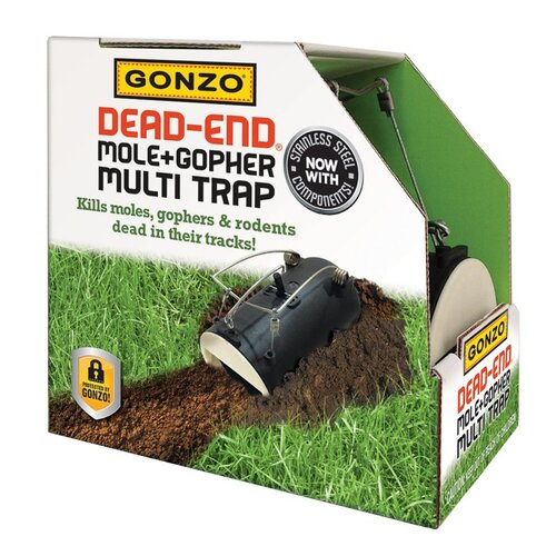 MPM PAN PACIFIC 5001 DEAD-END Mole and Gopher Trap, 6-1/2 in L, 3-1/2 in W