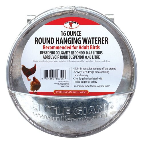 Hanging Waterer 16 oz For Poultry