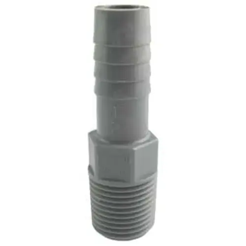 Pipe Adapter, 1 in MPT Insert, Gray