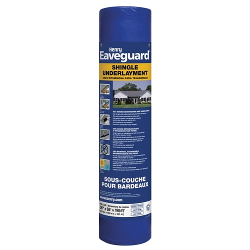 Roofing Underlayment, 65 ft L, 3 ft W, Asphalt