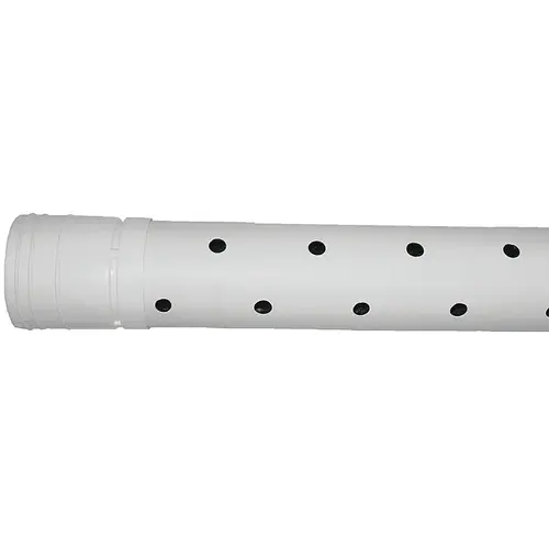 ADVANCED DRAINAGE SYSTEMS 4520010 Triple-Wall Pipe, 4 in, 10 ft L, Bell x Spigot, White