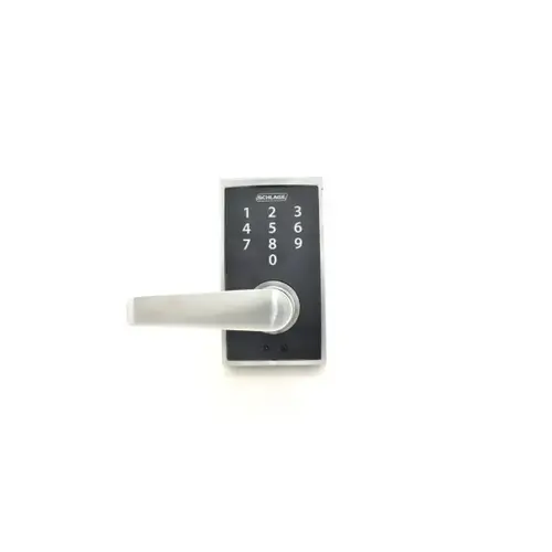 Schlage Residential FE695 CEN626ELA Century with Elan Lever Keyless Touch Lever Lock with 16211 Latch and 10063 Strike Satin Chrome Finish