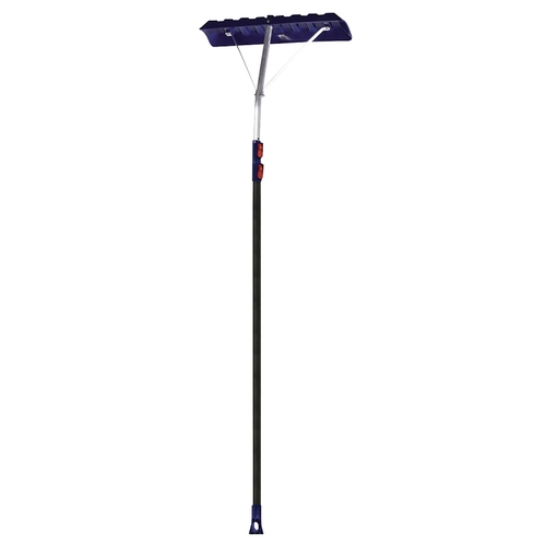 U Roof Rake, Polyethylene Blade, Telescopic Handle, Aluminum Handle, 71 in OAL