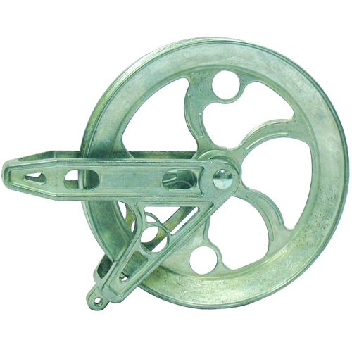 Clothesline Pulley, 6-1/2 in OD, Metal Zinc