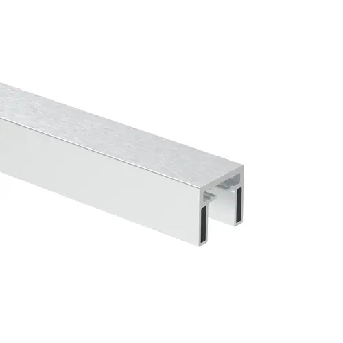 1 5/8" Square Aluminum Cap Rail Brushed Nickel