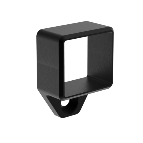 Wall Mount Bracket Bottom Mount for 1-5/8" Square Aluminum Handrail Matte Black