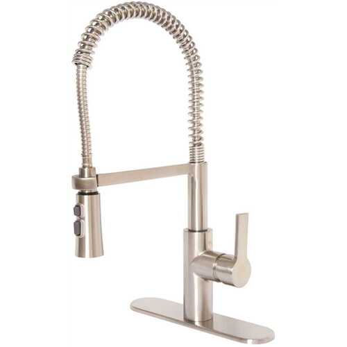 Premier 3585647 Beck Single-Handle Pull Down Sprayer Kitchen Faucet in Brushed Nickel