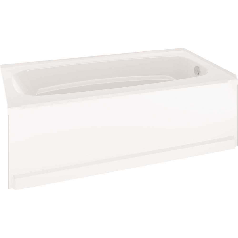 Delta 40034R Classic 400 Series Shower Bathtub, 70 gal Capacity, 60 in L, 32-1/2 in W, 18 in H, Procrylic Acrylic, White