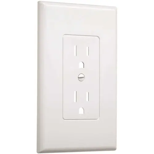 TAYMAC 2500W Wallplate, 4-3/4 in L, 2.93 in W, 1-Gang, Plastic, White