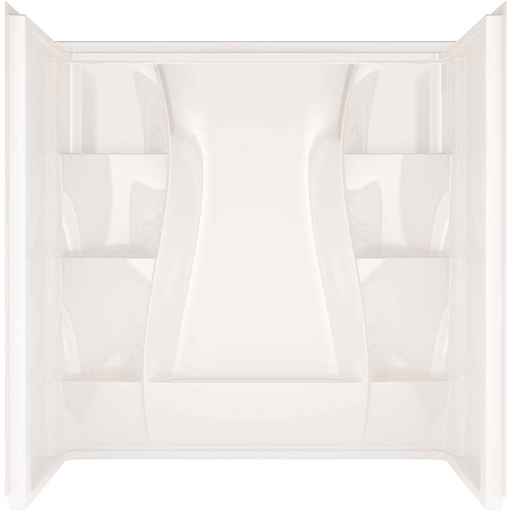 Delta 40044 Bathtub Wall Set, 32-1/2 in L, 60 in W, 60.38 in H, Procrylic, Stud Installation, White