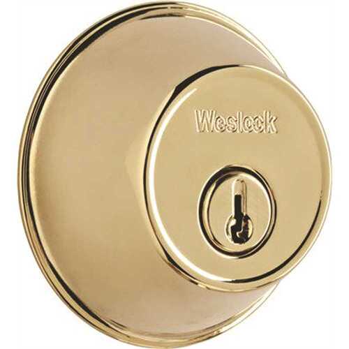 et Single Cylinder Deadbolt Lifetime Brass