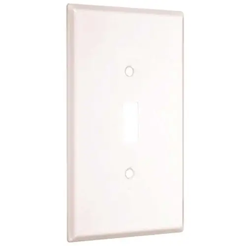 Metal Smooth White 1-Gang Screwed Jumbo Wall Plate for 1 Toggle Switch - pack of 20