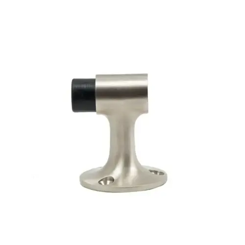 Heavy Duty Floor Stop with Wood Mounting Satin Nickel Finish