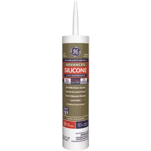 Silicone 2*+ Kitchen & Bath Sealant 10.1oz White  - pack of 12