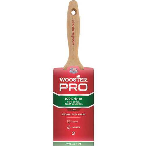 Wooster 0H21280030 3 in. Pro Nylon Flat Brush