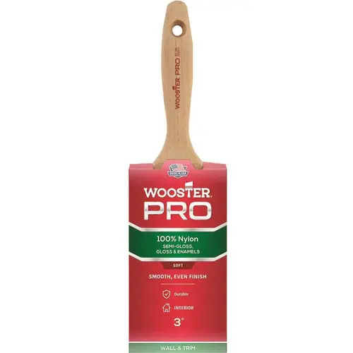 Wooster 0H21280030 3 in. Pro Nylon Flat Brush