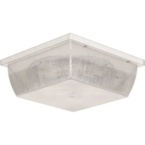 10.5 in. White Integrated LED Outdoor Flushmount Light