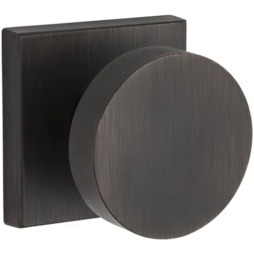 Full Dummy Contemporary Knob and Contemporary Square Rose Venetian Bronze Finish