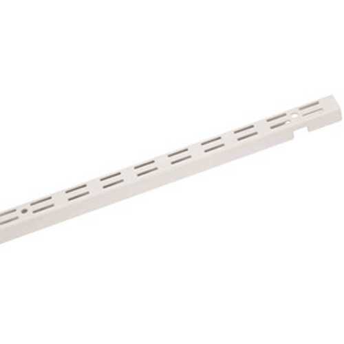 ShelfTrack 60 in. L White Standard Support Bracket Shelf Tracks, Shelving Hardware