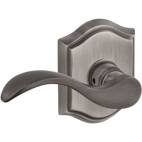 Half Dummy Left Hand Curved Lever and Traditional Arch Rose Matte Antique Nickel Finish