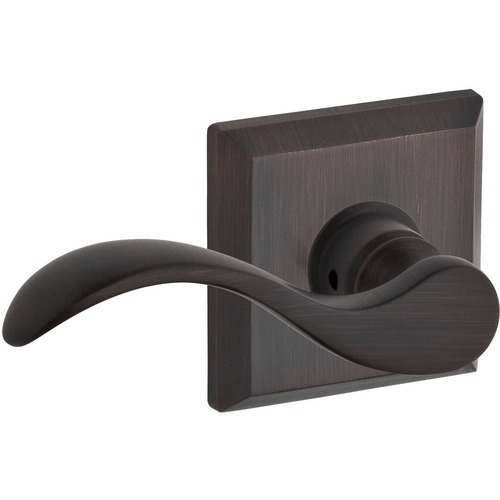 Half Dummy Left Hand Curved Lever and Traditional Square Rose Venetian Bronze Finish