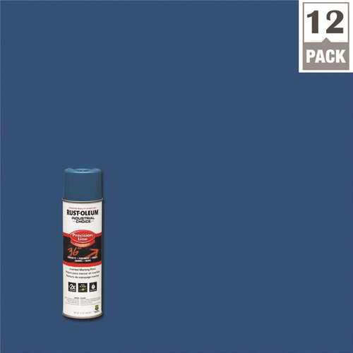 17 oz. M1600 System Precision Line Solvent-Based Caution Blue Inverted Marking Spray Paint