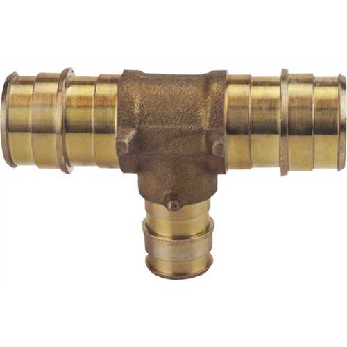 3/4 in. x 3/4 in. x 1/2 in. Brass PEX-A Expansion Barb Reducing Tee