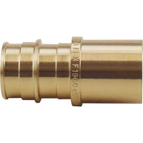 ExpansionPEX Series Pipe Adapter, 3/4 in, Barb x Male Sweat, Brass, 200 psi Pressure - pack of 10