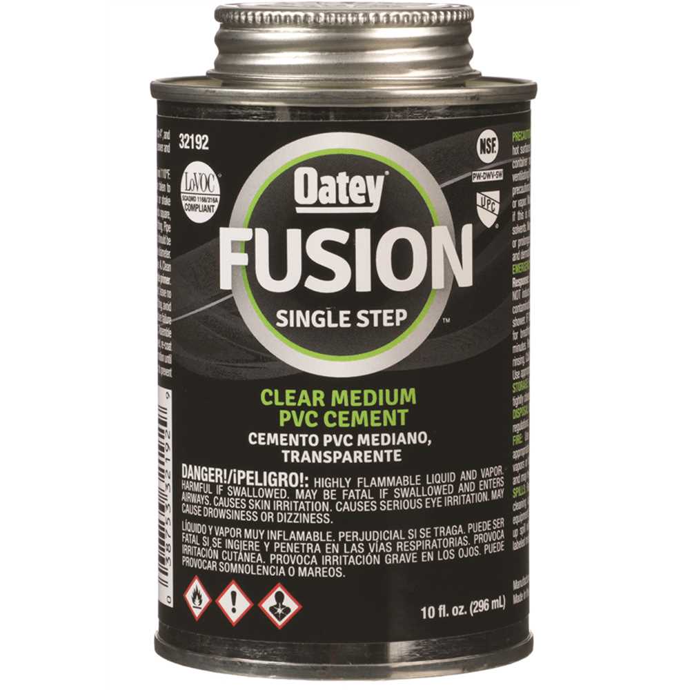 Oatey 32192 Fusion One-Step 10 oz. Clear PVC Cement