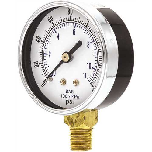 ENGINEERED SPECIALTY PRODUCTS 101D-254F 100 Series 2 1/2 Dial 1/4 npt Lower Mount 160 psi Pressure Gauge Utility Accessory