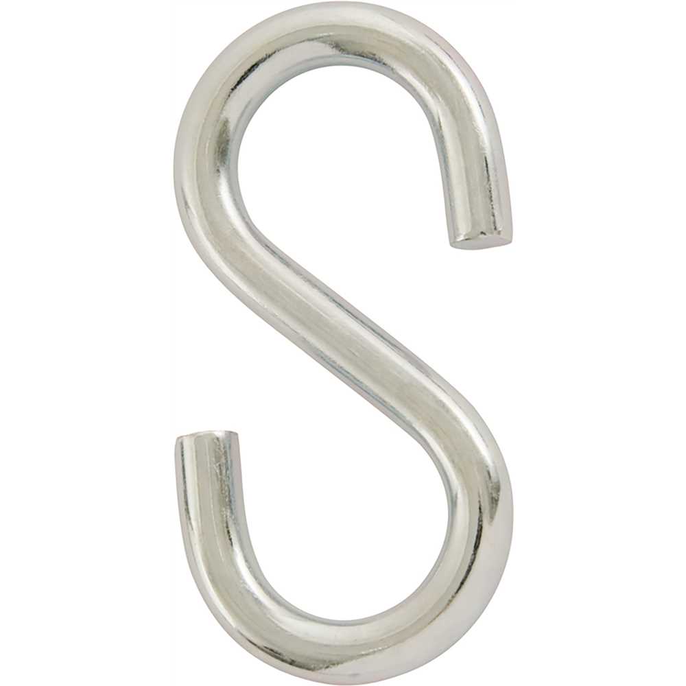 MIBRO 487630IT 3/16 in. Zinc-Plated S-Hook Metallic - pack of 20