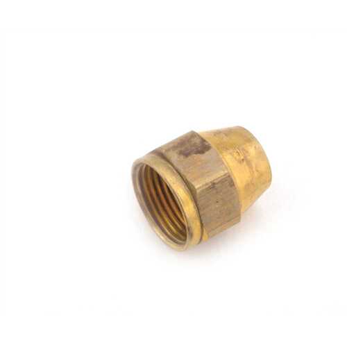 Anderson Metals 04800-06 Anderson Metals 3/8 in. 9/16-24 Fine Thread Brass Flare Nut - pack of 10