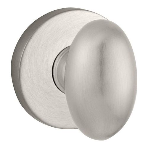 Baldwin Reserve HDELLCRR150 Half Dummy Ellipse Knob and Contemporary Round Rose Satin Nickel Finish