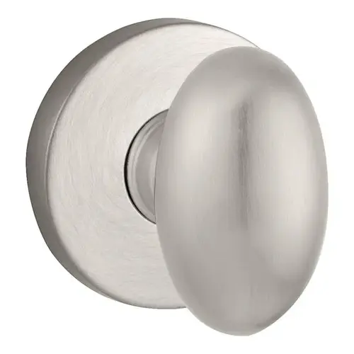 Half Dummy Ellipse Knob and Contemporary Round Rose Satin Nickel Finish