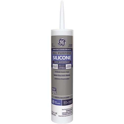 Silicone 1 10.1 oz. Clear All Purpose Silicone Sealant Caulk