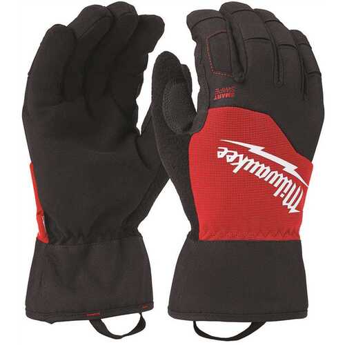 Insulated Performance Gloves, Men's, L, 11 in L, Reinforced Thumb, Elasticated Cuff, Black